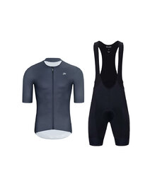 HOLOKOLO Cyklistický krátký dres a krátké kalhoty - ELEVATE - antracitová/fialová/černá